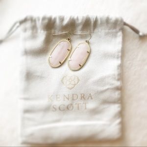 Kendra Scott Light Pink Jade Elle Earrings
